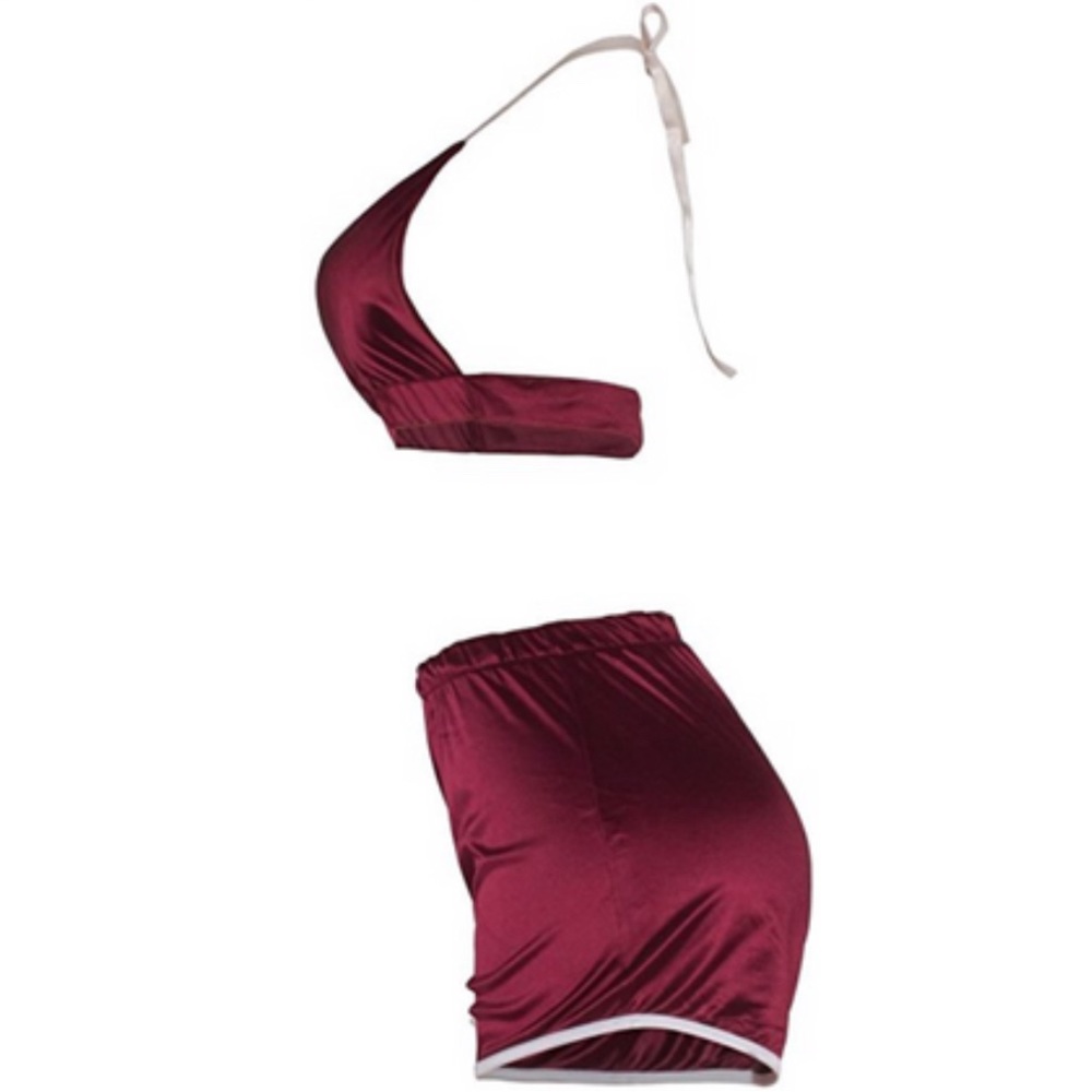 Sexy red lounge wear set